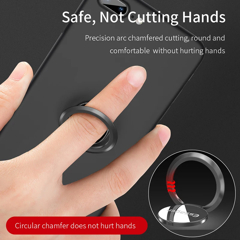 Essager Finger Ring Holder For iPhone XS Max XR Samsung Mobile Cell Phone Ring Stand For Smartphone Support Magnetic Car Holder