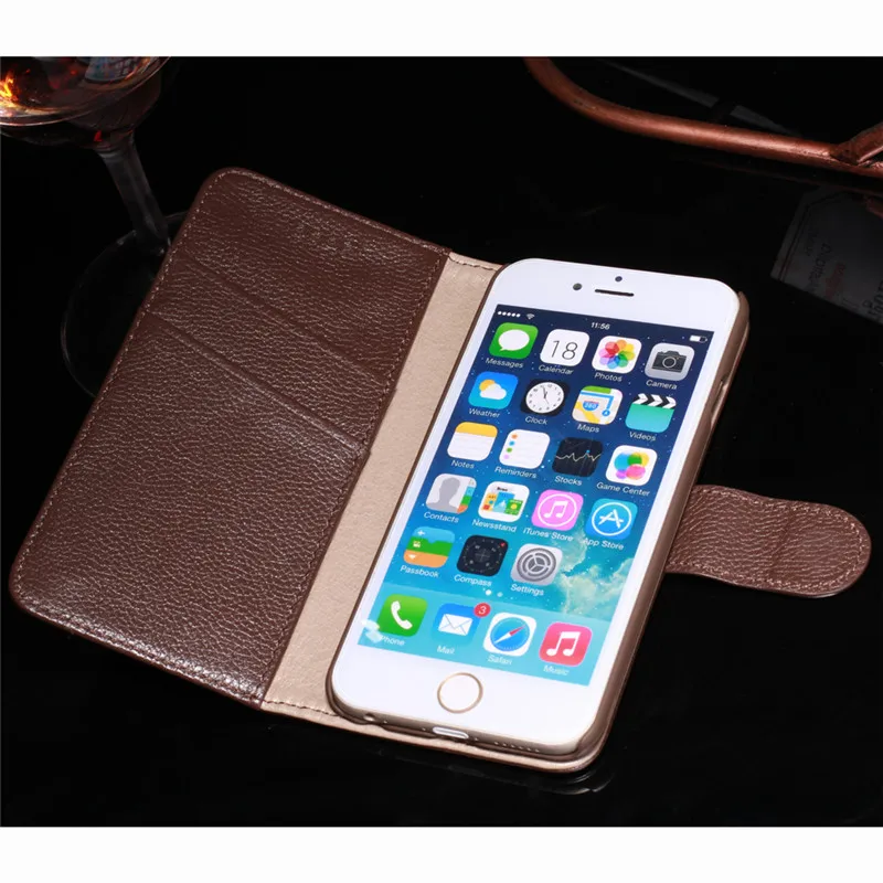 

CYBORIS Genuine Leather case for iphone 6 6S 6plus for iPhone7 7plus flip Leather holster cover Fundas Wallet Stand&Card Holder