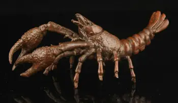 

Chinese Hand-carved Retro Pure Copper Exquisite Lobster Desktop Decoration Ornaments
