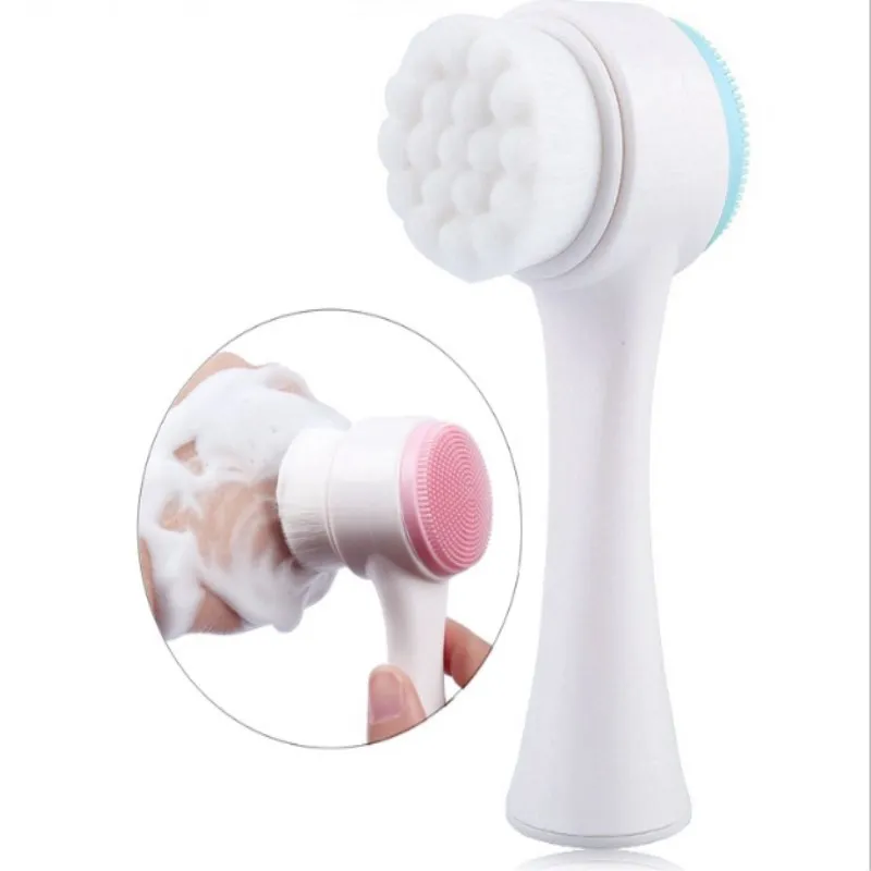 Double Side Face Cleanser Facial Washing Brush Cleaning