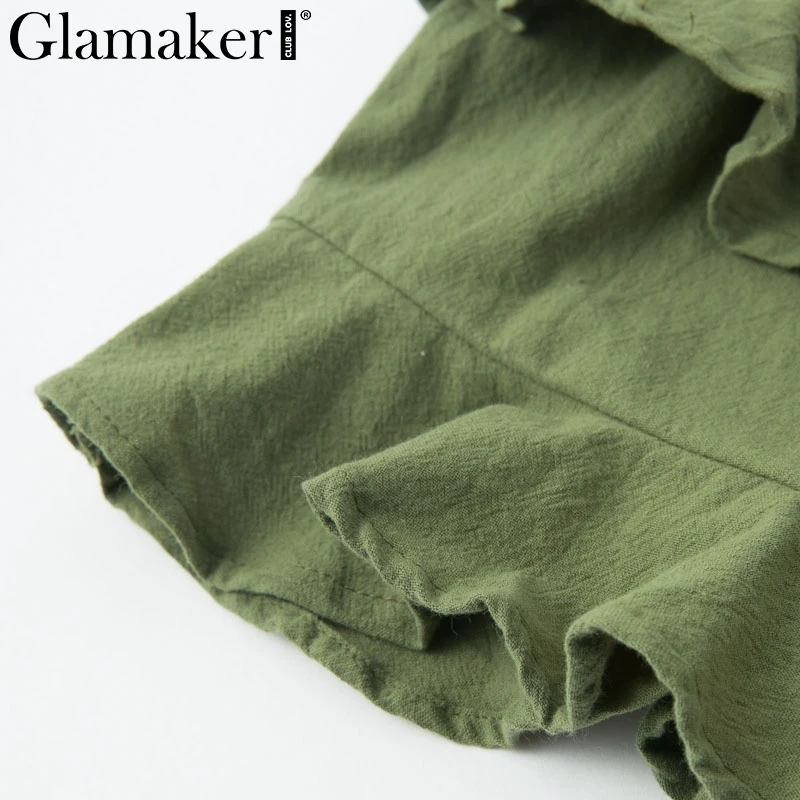 Glamaker оборки сексуальные шорты с высокой талией женские свободные юбки Шорты повседневные летние мини-шорты женские весенние Клубные