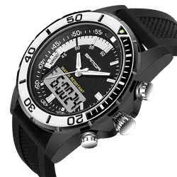 2018 для мужчин смотреть бренд Санда Спорт G светодио дный стиль led дисплей наручные часы модные повседневное резиновый ремешок часы для