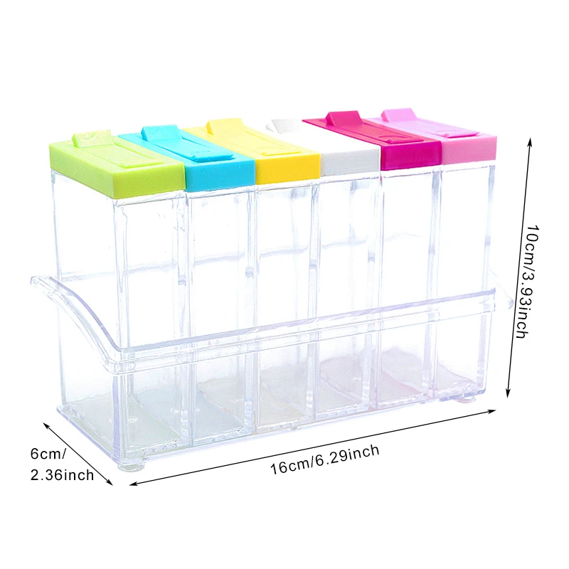 Емкости для специй баночки коробка пластик крышка специй может сахара слоев кухня хранения Организатор коробки дома организации интимные аксессуары