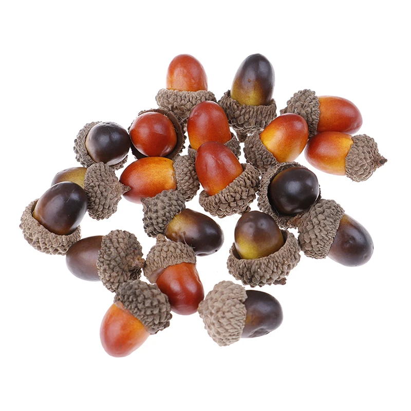 

10PCS Decorative Fake Fruits Artificial Mini Acorn Oak Foam Nut Ornaments Home Room Party Xmas christmas decorations for home