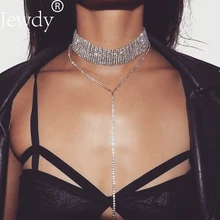 Ювелирное ожерелье-чокер с кристаллами, роскошное массивное чокерское ожерелье s для женщин, трендовые аксессуары на шею, модные ювелирные изделия