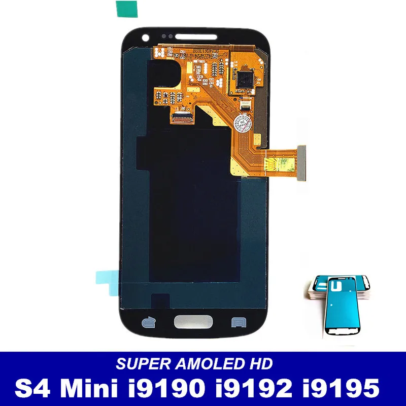 Протестированный супер AMOLED ЖК-дисплей для samsung Galaxy SIV S4 Mini I9190 i9192 i9195 сенсорный экран дигитайзер Замена с наклейкой