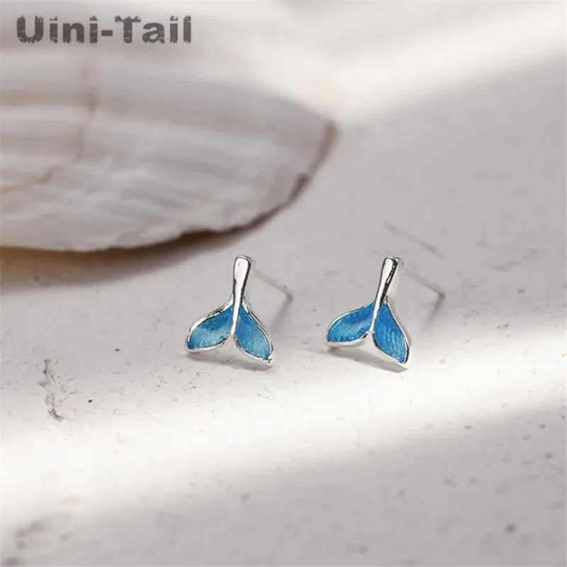 Uini Tail новинка 2019 серебро 925 пробы корейский стиль простая мечта синий хвост
