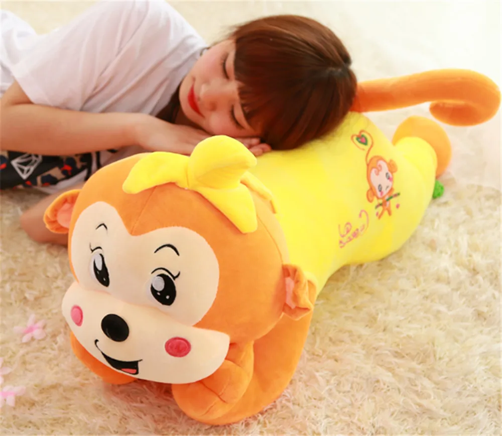 Fancytrader Large Stuffed Plush Lying Cartoon Monkey Toy Soft Anime Monkeying Doll 90cm 35inch 3 Colors Available3