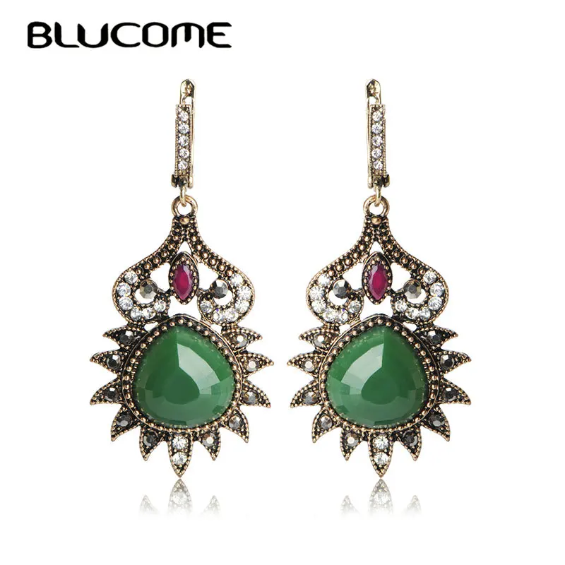Женские серьги Blucome винтажные капельки в форме цветов аксессуары для свадебной
