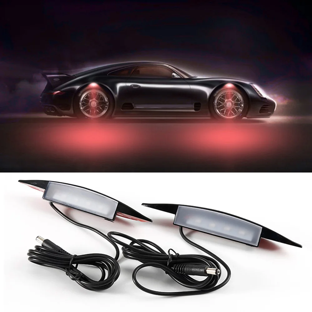 Buy Cool!4 Pcs Tyre Decoration DIY Exterior LED Red
