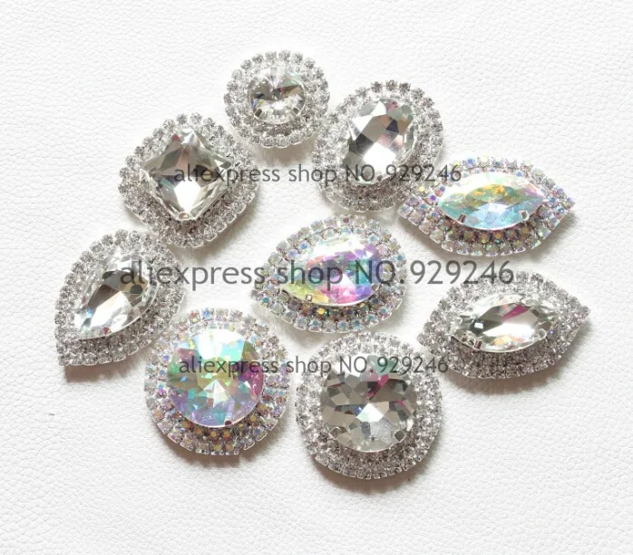

free shipping 9pcs/pack fashion shiny glass crystal rhinestone metal buttons in oval Mariquesa round water-drop square shapes