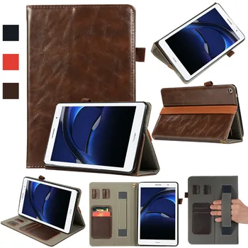 

Half Genuine Leather Magnet Case Stand Hand Strap Pencil Card Holder Cover Funda Capa For Huawei MediaPad T3 8.0 KOB-L09 KOB-W09