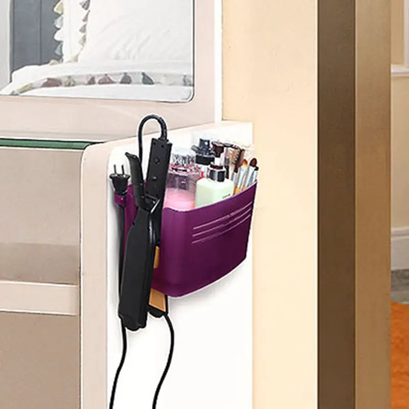 

Bathroom Wall-Mounted Suction Cup Hair Dryer Holder Shelf Stand Comb Rack PP Storage Organizer Strong Sucker Drop Shipping