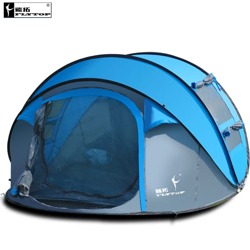 

Flytop Ultralarge automatic 3-4 person high quality pop up speed open camping tent large gazebo sun shelter family tent