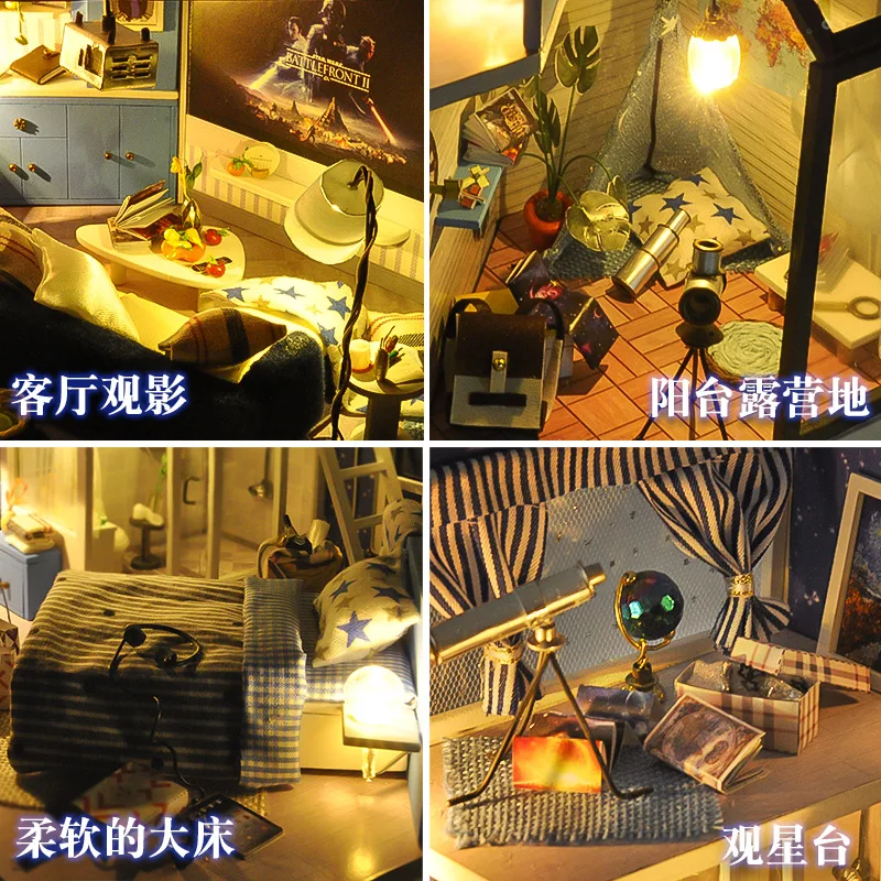 Blue Observation DIY Miniature Loft Kit 16 6