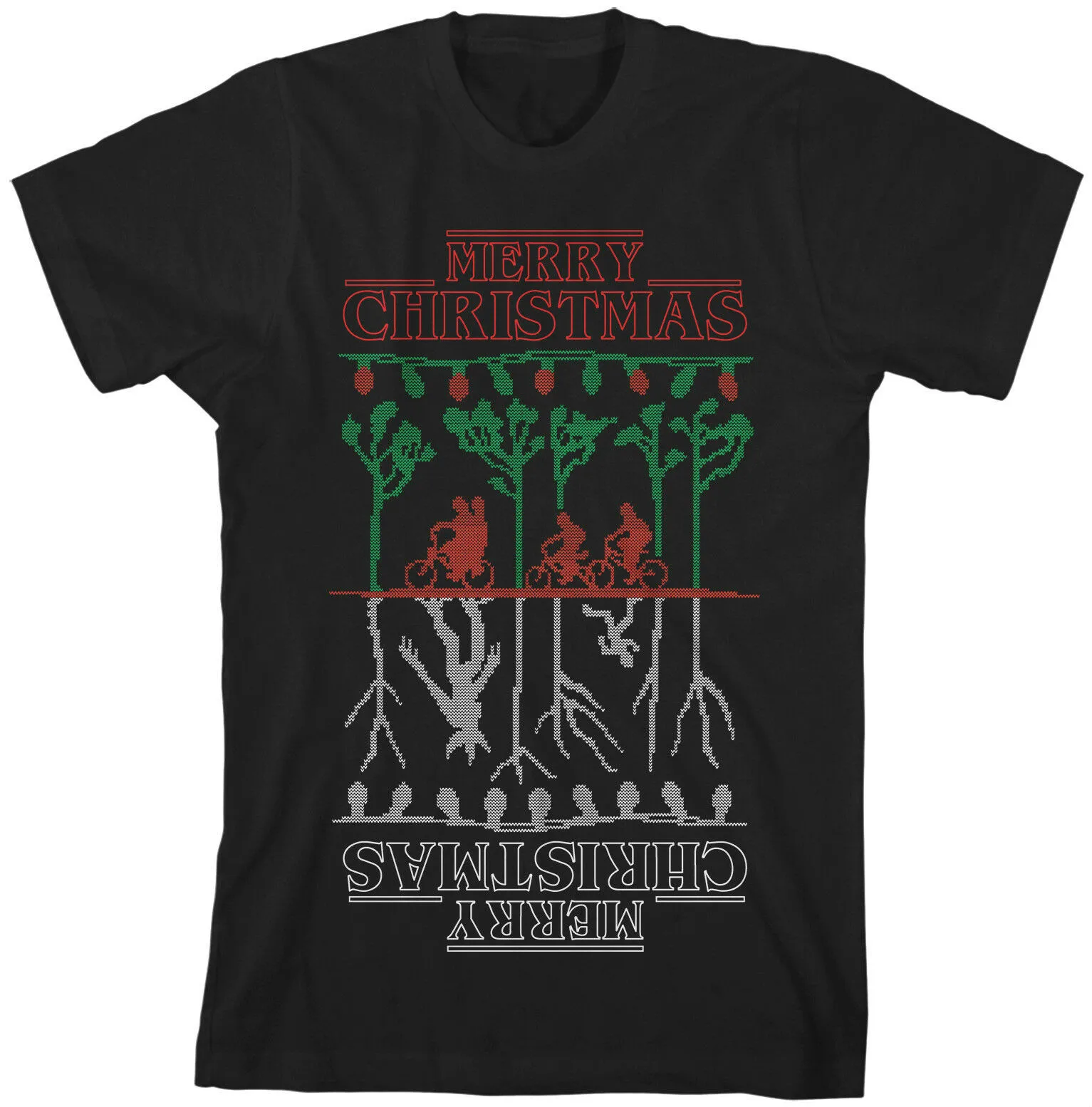 

The Upside Down Stranger Things Ugly Christmas Men's T-Shirt