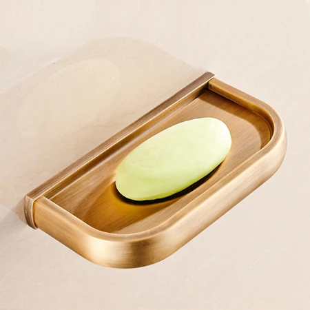 Роскошный настенный держатель для туалетного полотенца, держатель для туалетной и зубной щетки, мыльница, крючки для полотенец для ванной комнаты - Цвет: soap dish