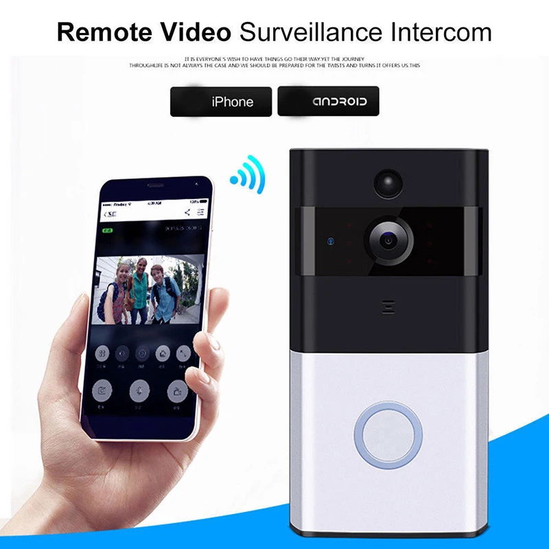 Wifi видео дверной звонок для квартиры с ИК-сигнализацией беспроводная камера безопасности умный дверной звонок Умный домашний комплект