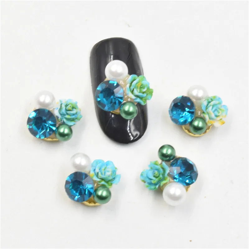 

10psc New Color glitter rhinestones 3D Nail Art Decorations,Alloy Nail Charms,Nails Rhinestones Nail Supplies #764