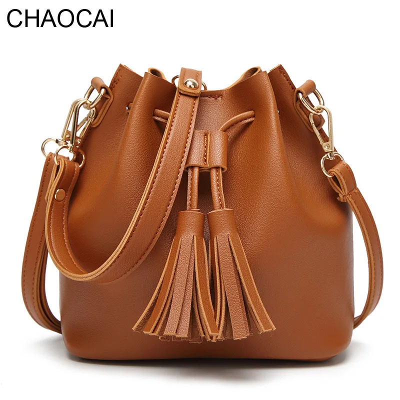 Chaocai женщины ведро искусственная кожа Сумка Lady Сумочка Мода для девочек Сумки