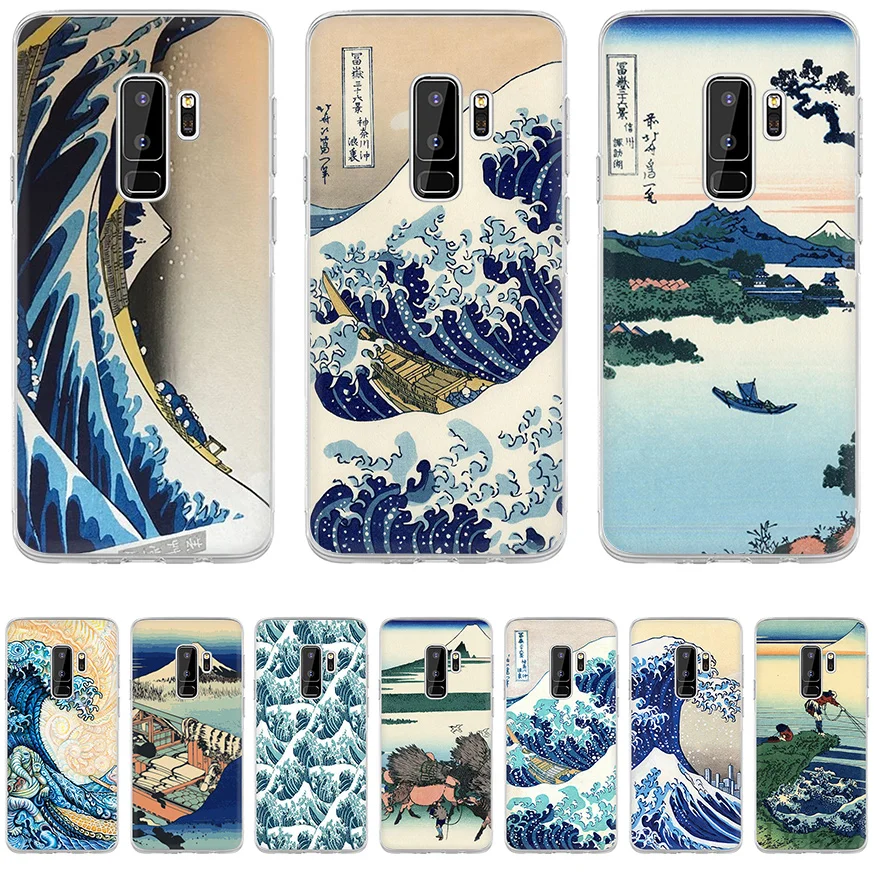 Чехол из ТПУ для Samsung A7 A9 A10 A20 A30 A40 A50 A60 A70 A5 A6 A8 Plus J3 J5 J6 J7 Hokusai The Great Wave off Kanagawa Shell |