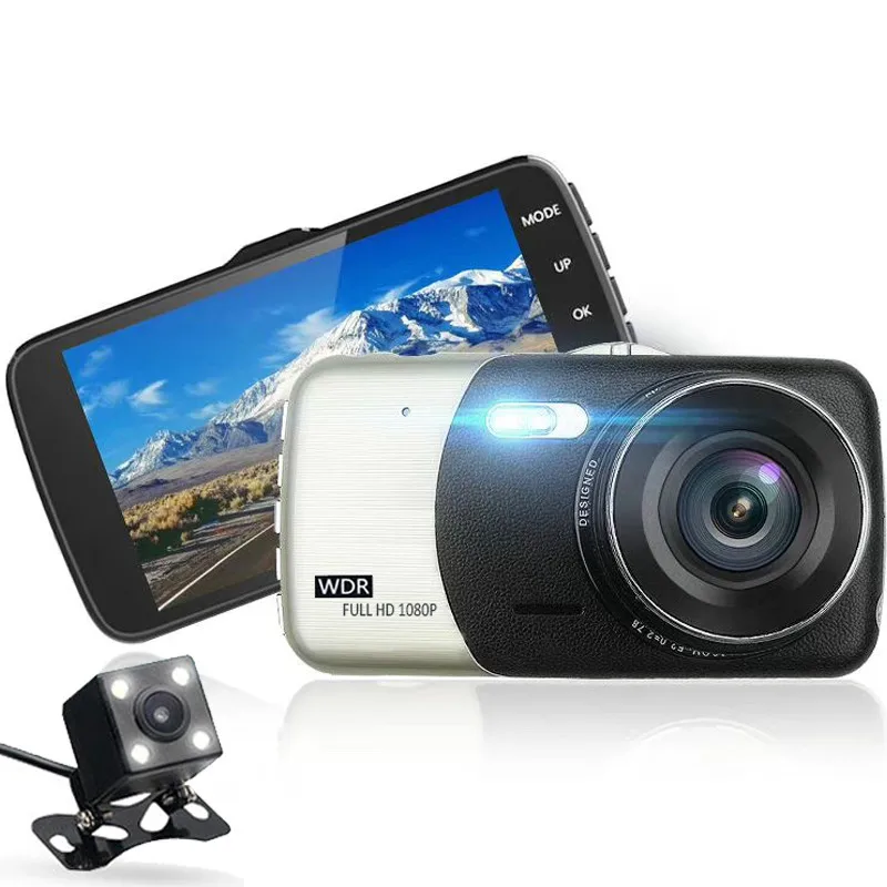 4.0 inch Full HD 1080P Car DVR with Rear Camera Digital Auto Video Recorder Player WDR Dashcam Registrator G-Sensor | Автомобили и