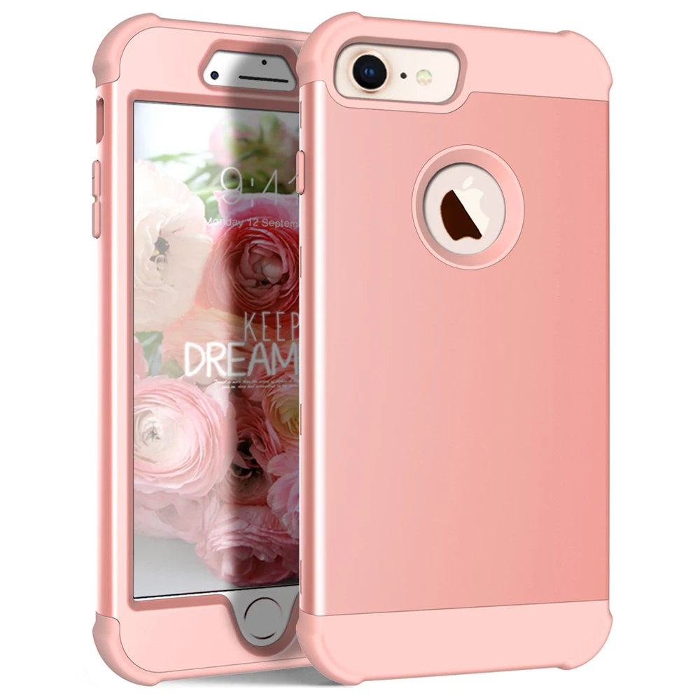 

Shockproof Protect Case For Apple iPhone 8 / 8 Plus An Ultra-thin Hybrid Hard Rubber Impact Armor Phone Cases Cover For iPhone 6