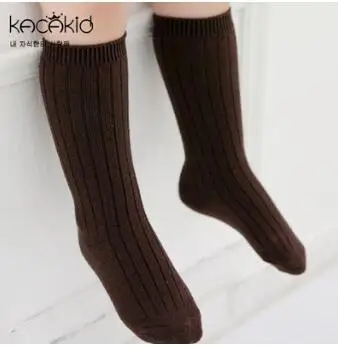 Носки для девочек детские гольфы chaussettes для мальчиков и девочек, Длинные Детские хлопковые носки для новорожденных meias sokken - Цвет: coffee