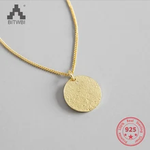 Стерлинговое Серебро S925, индивидуальное простое Европейское и американское Золотое матовое ожерелье на шею