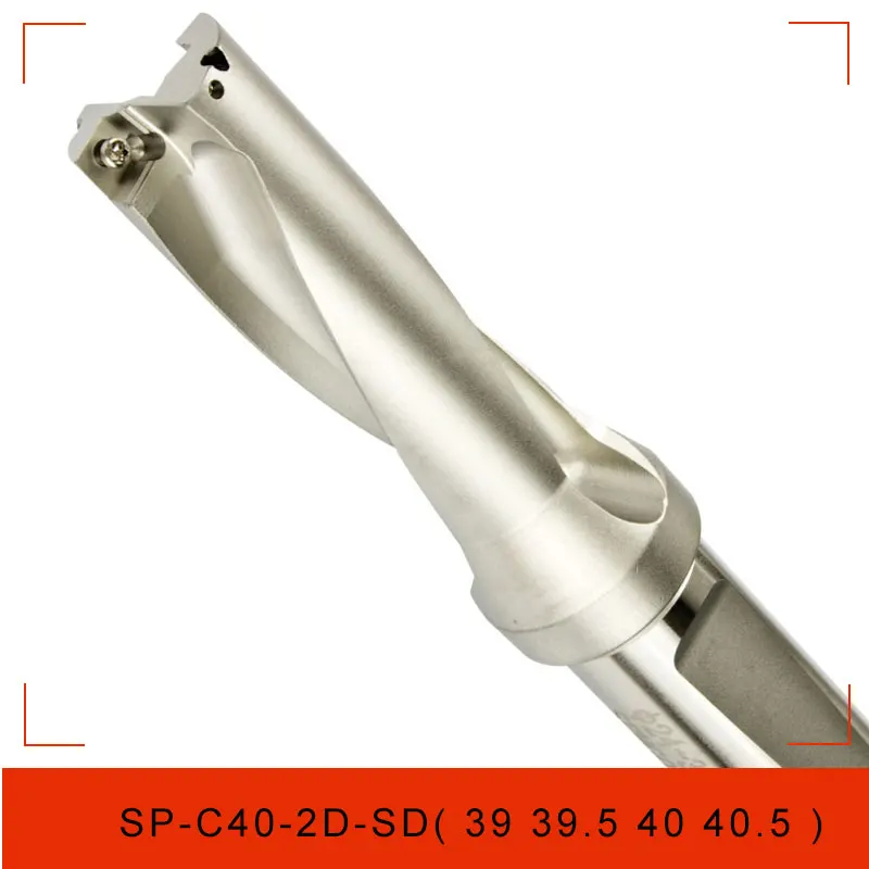 

SP-C40-2D-39 39.5 40 40.5 Indexable Insert Drill U Fast Drilling Shallow Hole CNC Indexa Drill for SP Insert