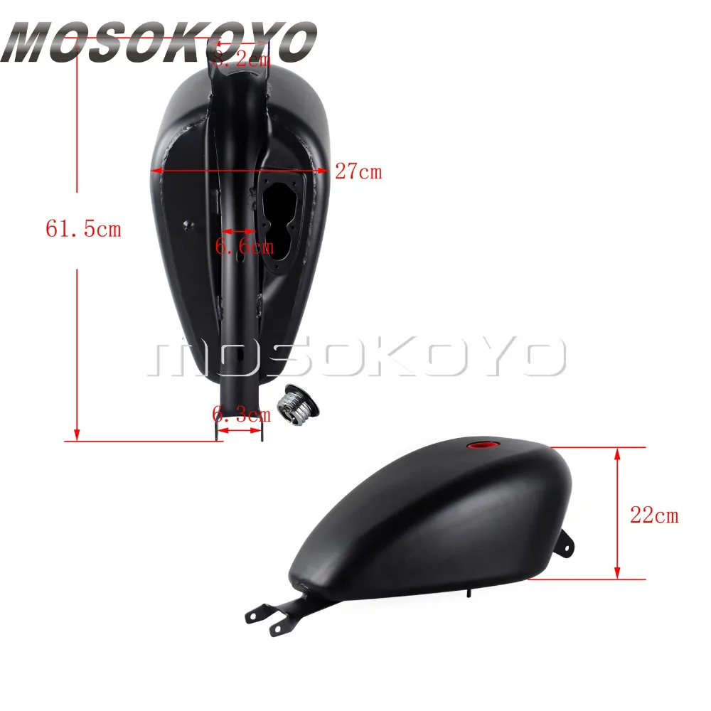 Черный газовый Бак 3 Гал EFI масляный топливный бак для Harley Sportster Iron 883 Super Low 1200 Roadster