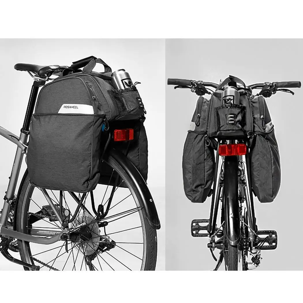 Cycling Handbag Shoulder Carrier Basket Back Bike Seat Bike Shelf Black Bag 11L