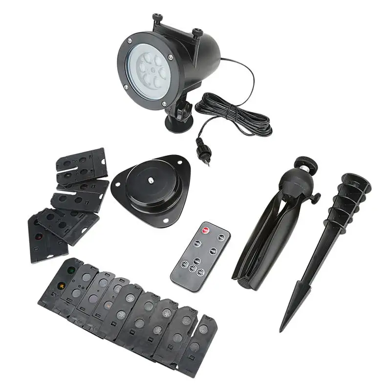 

Film Card Proectior Light for Christmas Snowflake Star Snow Projectors Holiday Wedding Outdoor Indoor Decorations with US Plug