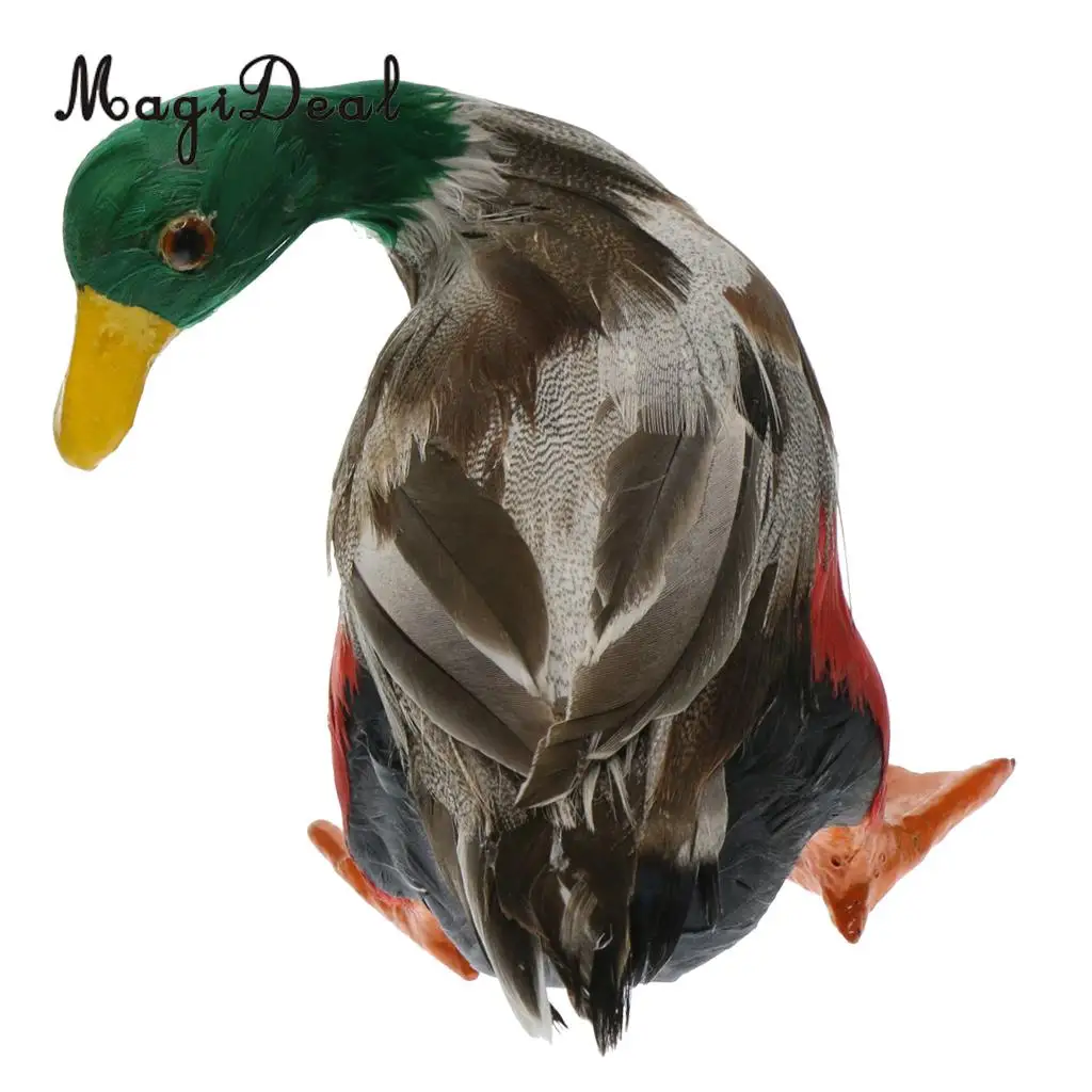 MagiDeal Various Realistic Duck Ornament Figure Outdoor Home Garden Water Pond Decoration DIY Vivid Artificial Feather Craft