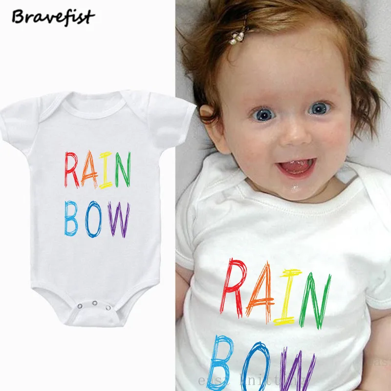 Одежда для маленьких мальчиков и девочек с двойной радугой боди для новорожденных, яркие боди детские комбинезоны одежда для малышей от 0 до 24 месяцев, детские комбинезоны