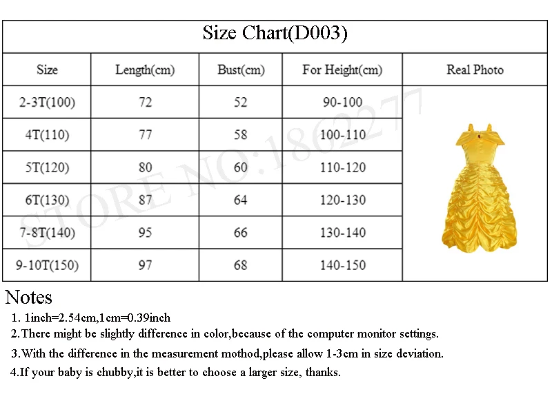 K1801.1 SIZE CHART