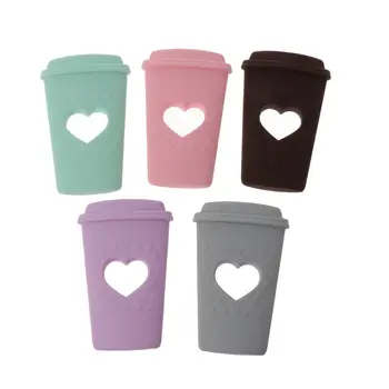 

Coffee Cup Silicone Teether BPA Free Silicone Baby Teething Beads DIY Baby Teeth Toy Gift