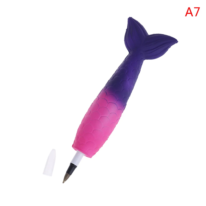 Мягкий Единорог Кот мороженое панда булочка ручка колпачок канцелярские карандаши держатель топперы медленно поднимающаяся сжимающая игрушка - Цвет: A7