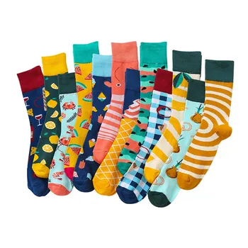 

Howfits Funny Cartoon Women Men Ankle Dress Socks Cotton Fruits Food Watermelon Colorful Lovely