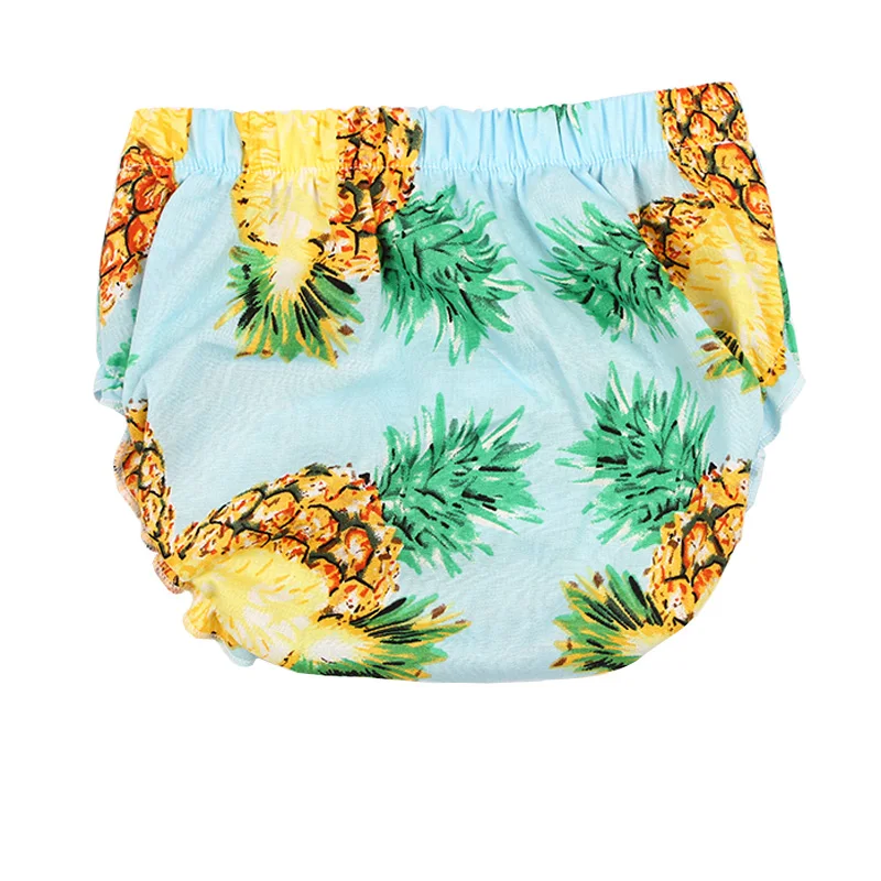 Pineapple Print Baby Bloomers Organic Cotton Baby Boy Girl Diaper Covers Toddler Bubble Shorts Summer Baby Sun Clothing (3)