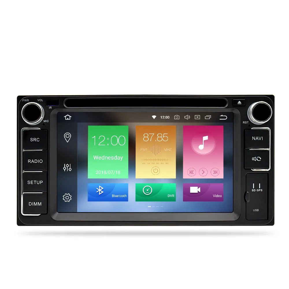 Clearance Universal Android 9.0 DVD GPS Navigation Radio Video Player Stereo 4G RAM+64G ROM 2 Din Wifi Bluetooth headunit Car Multimedia 1