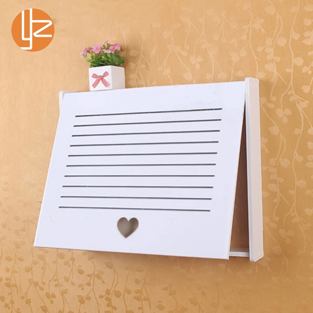 

yazi Storage Box Organizer Wood-Plastic Composite Board Electricity Meter Box Flip Cover Home&Office Storage Box Organizador