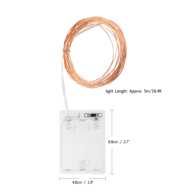 2 м/3 м/5 м 20 светодиодный s Рождественский медный провод сказочные огни Крытый струнный светодиодный для праздника свадьбы вечеринки украшения дома лампа
