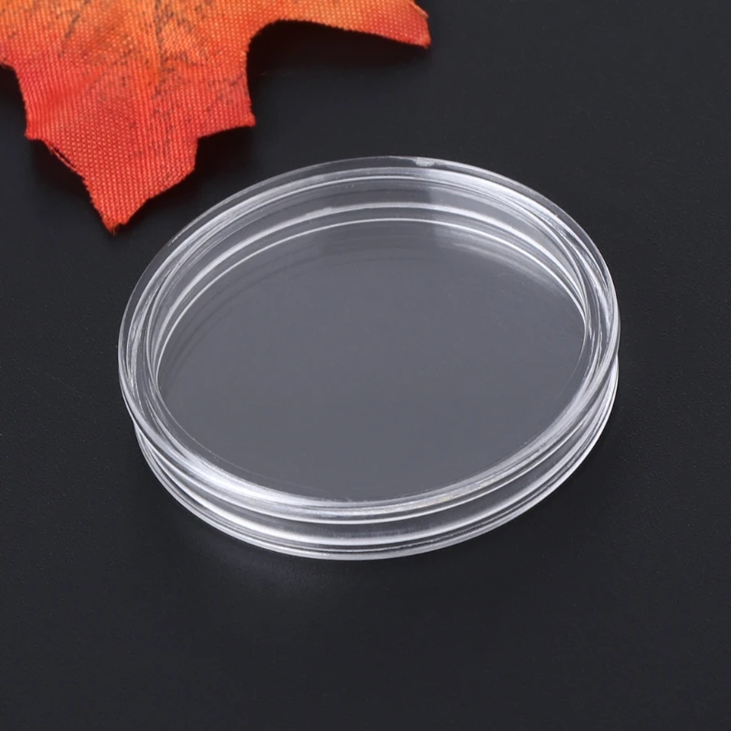 

2018 NEW Delicate 38.6mm Round Acrylic Coin Capsule Clear Storage Holder For Silver Coin 1 oz Candy Key Organization organizer