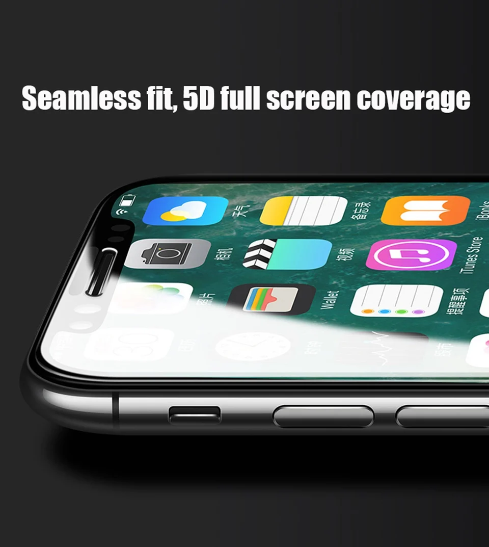 5D Full Cover Tempered Glass For iPhone XS Max Xr X 6 6s 7 8 Plus Screen Protective Glass iPhonexs Max iPhonex iPhone7 Plus Film (3)