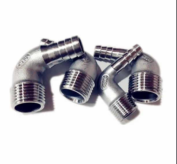 Бесплатная доставка резьба 1/4 &quot(DN8) шланг 90 градусов фитинг из нержавеющей стали