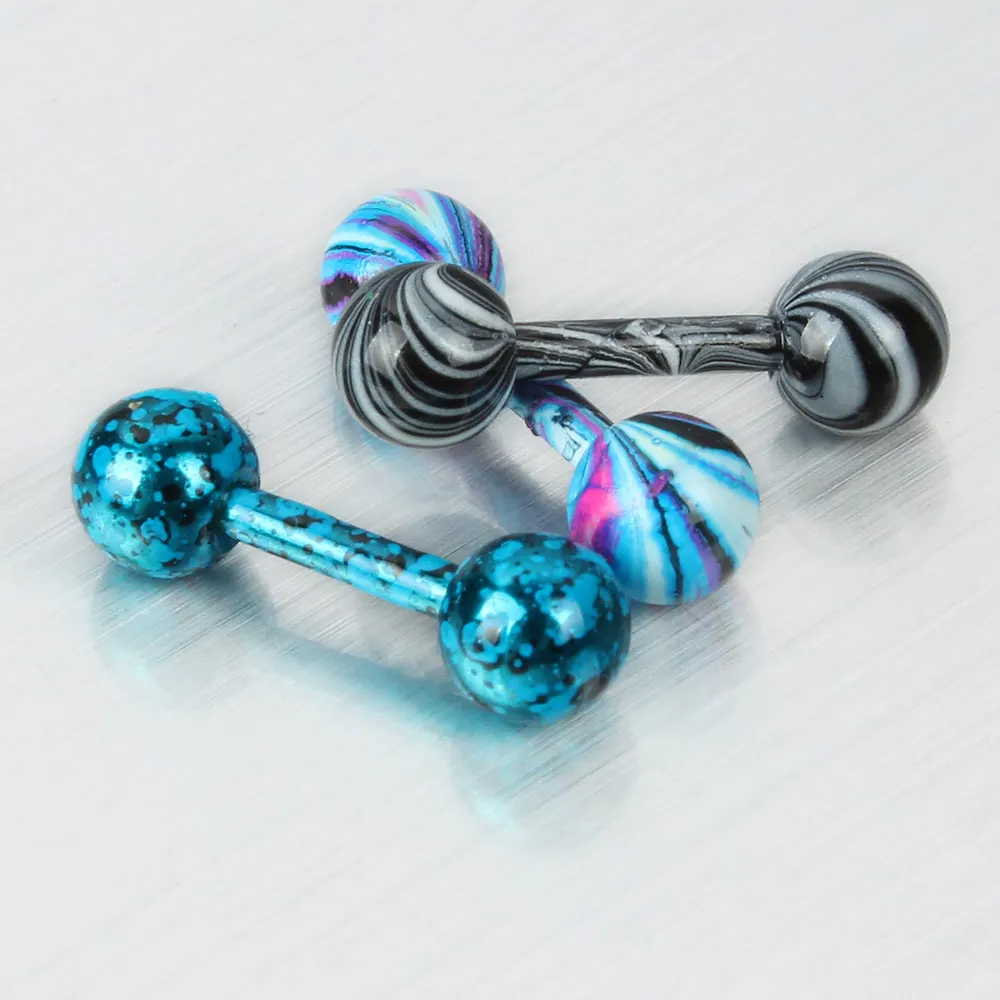 

10PCS Punk Stainless Steel Tragus Helix Ear Piercing Earring Ball Barbell Ear Stud Jewelry For Men Women fake piercing arete new