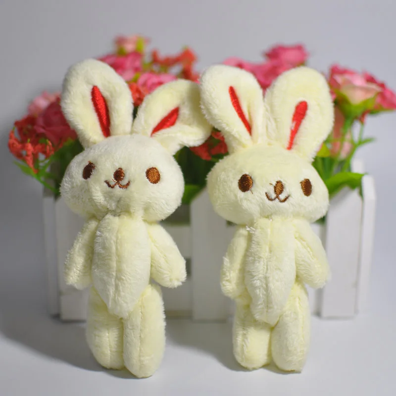Cartoon Bouquet Plush Soft Rabbit Doll Mini Wedding Present Children Toy Gift Wholesale 2Pcs Set Kawaii
