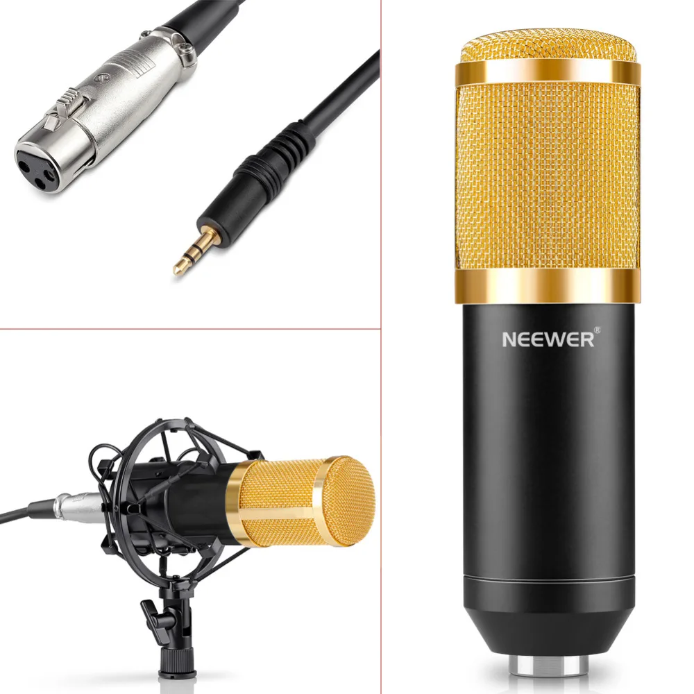 Neewer NW-800 для студии, вещания записывающий конденсаторный микрофон+ NW-35 Регулируемый Запись Mic подвеска Ножничные Подставка для рук