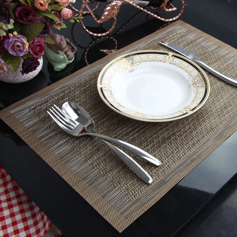 LIYIMENG 4 pieces/lot Placemat Coasters Heat-insulated Tableware PVC Decor Kitchen Dinning Bowl Dish Waterproof Pad Table Mat LIYIMENG 4 pieces/lot Placemat Coasters Heat-insulated Tableware PVC Decor Kitchen Dinning Bowl Dish Waterproof Pad Table Mat